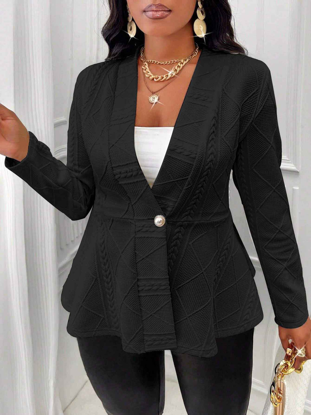 Damer Elegant Blazer med strukturerad design och smickrande snitt Mirla-Eva Jonsson