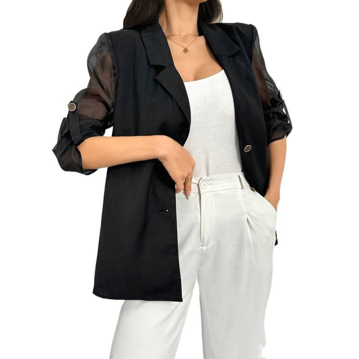 Damer Elegant Blazer med transparenta ärmar Mirla-Eva Jonsson