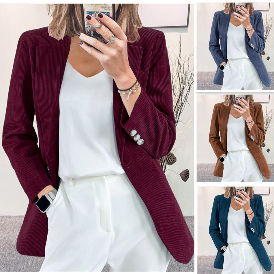 Damer Elegant Blazer med vertikalt randmönster och smal silhuett Mirla-Eva Jonsson