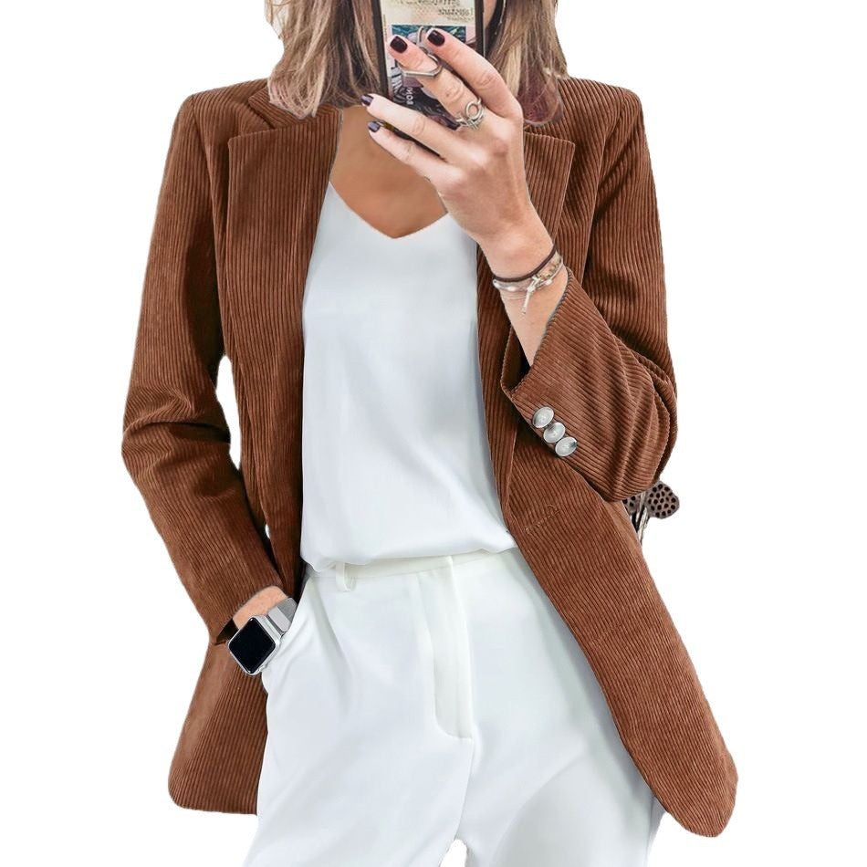 Damer Elegant Blazer med vertikalt randmönster och smal silhuett Mirla-Eva Jonsson
