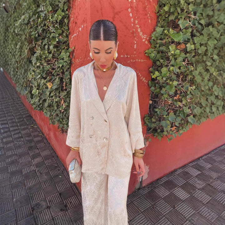 Damer Elegant Blazer och Byxor Set Mirla-Eva Jonsson