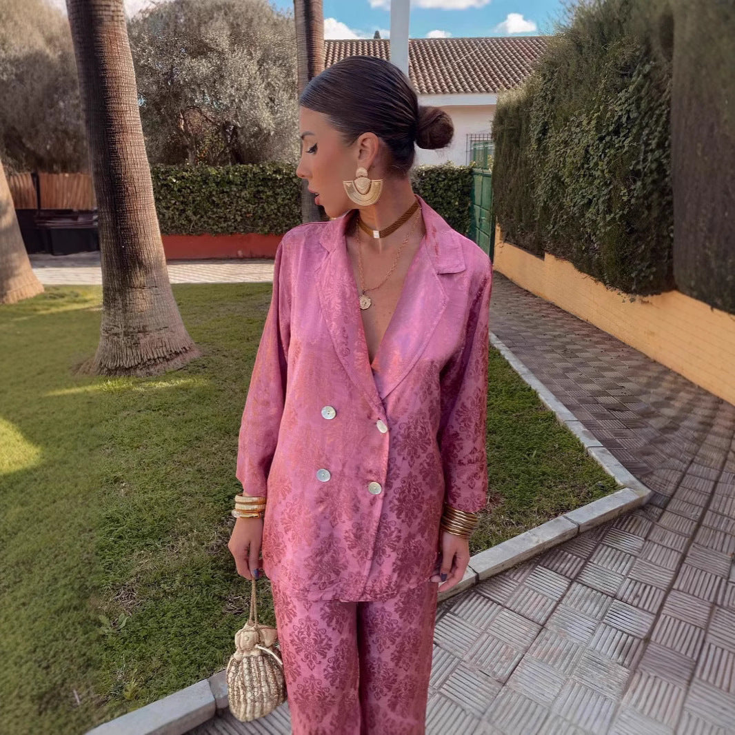 Damer Elegant Blazer och Byxor Set Mirla-Eva Jonsson