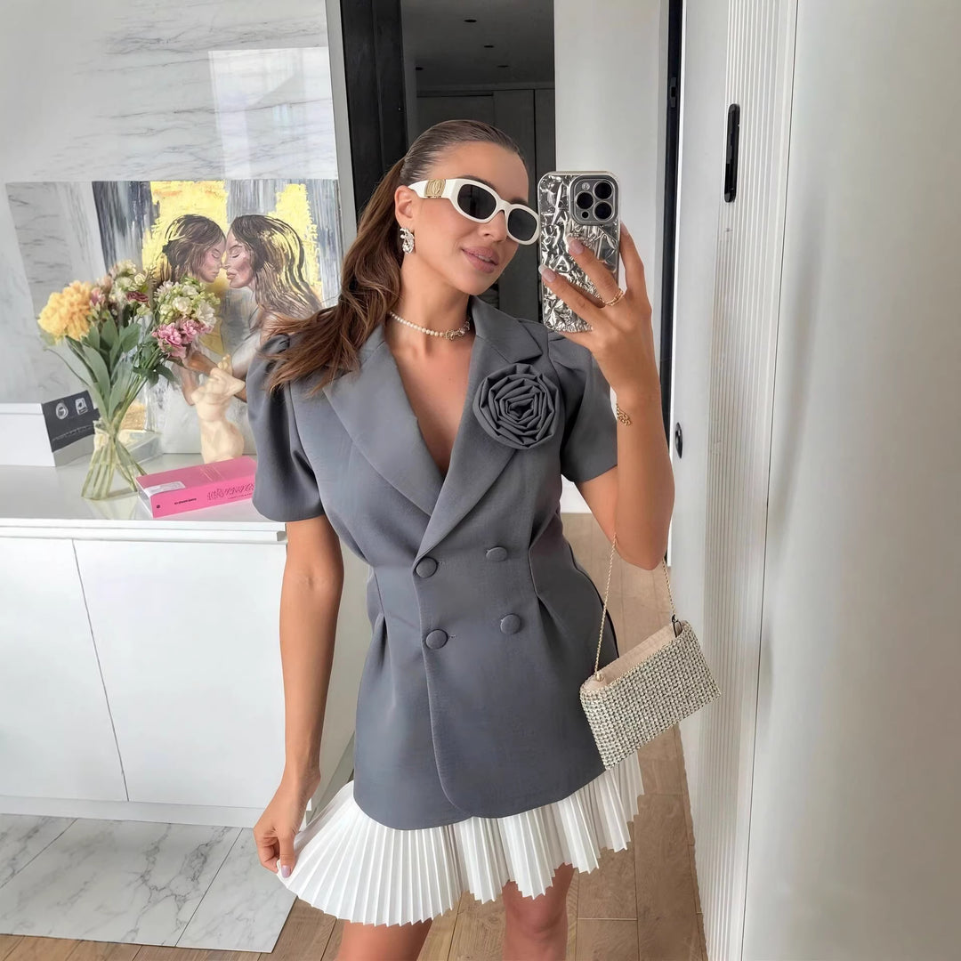 Damer Elegant Blazerjacka med floral applikation Mirla-Eva Jonsson