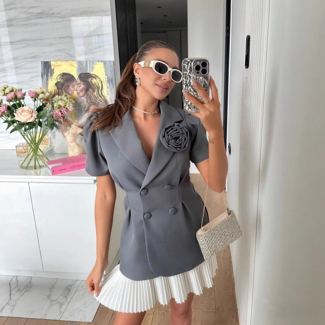 Damer Elegant Blazerjacka med floral applikation Mirla-Eva Jonsson