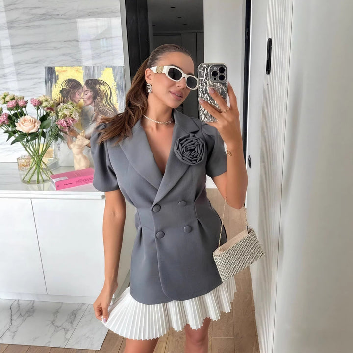 Damer Elegant Blazerjacka med floral applikation Mirla-Eva Jonsson