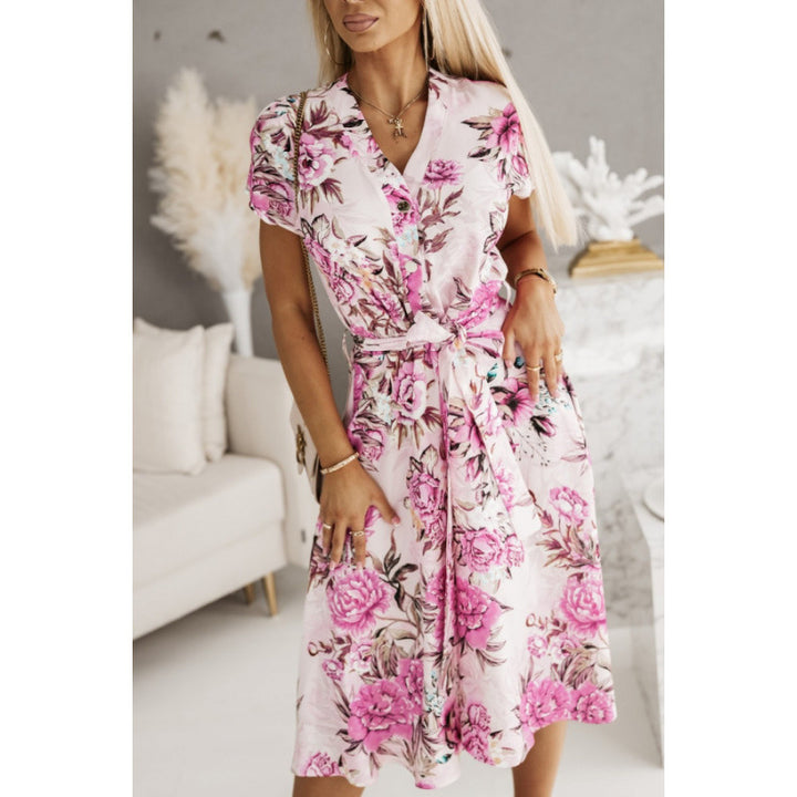 Damer Elegant Blommor Wrap Klänning Eva Jonsson-Eva Jonsson
