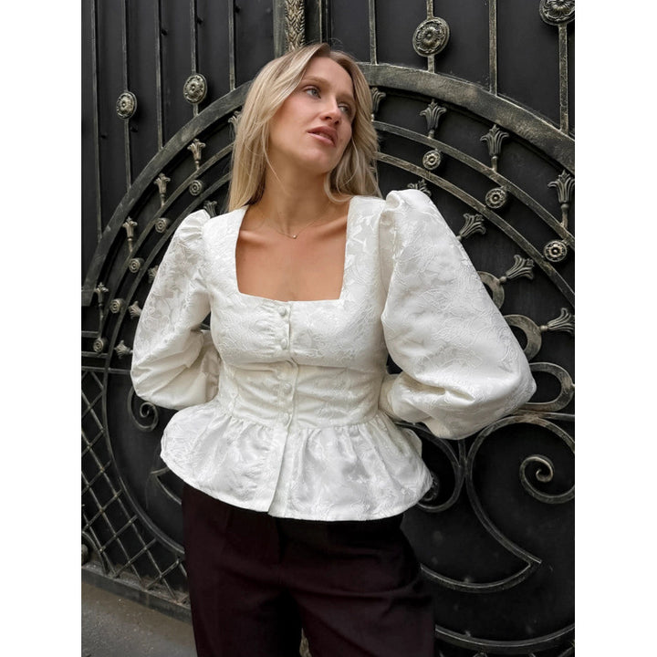 Damer Elegant Blus med Puffärmar Eva Jonsson-Eva Jonsson