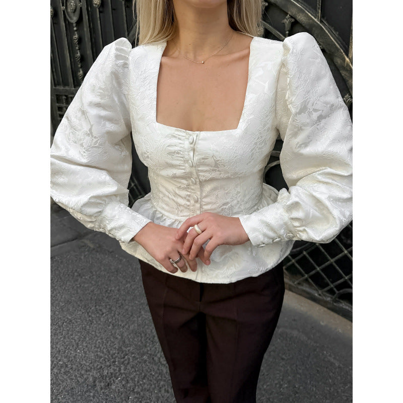 Damer Elegant Blus med Puffärmar Eva Jonsson-Eva Jonsson