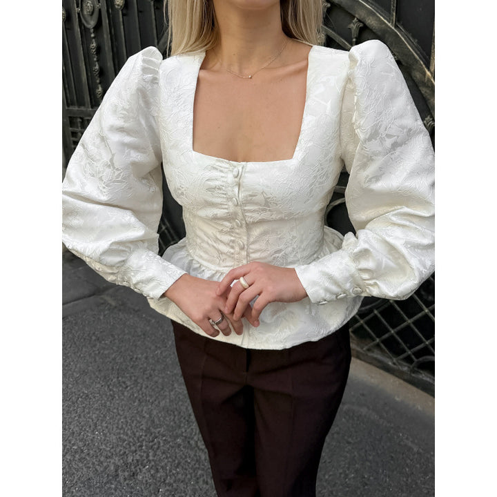 Damer Elegant Blus med Puffärmar Eva Jonsson-Eva Jonsson