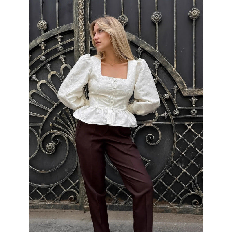 Damer Elegant Blus med Puffärmar Eva Jonsson-Eva Jonsson