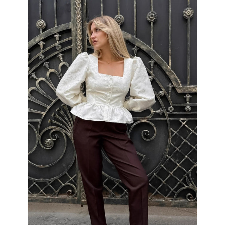 Damer Elegant Blus med Puffärmar Eva Jonsson-Eva Jonsson