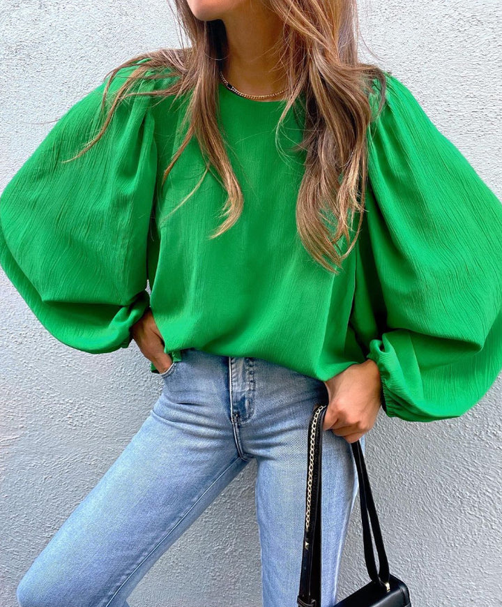 Damer Elegant Blus med Puffärmar Eva Jonsson-Eva Jonsson