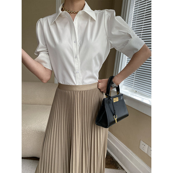 Damer Elegant Blus med Puffärmar Mirla-Eva Jonsson
