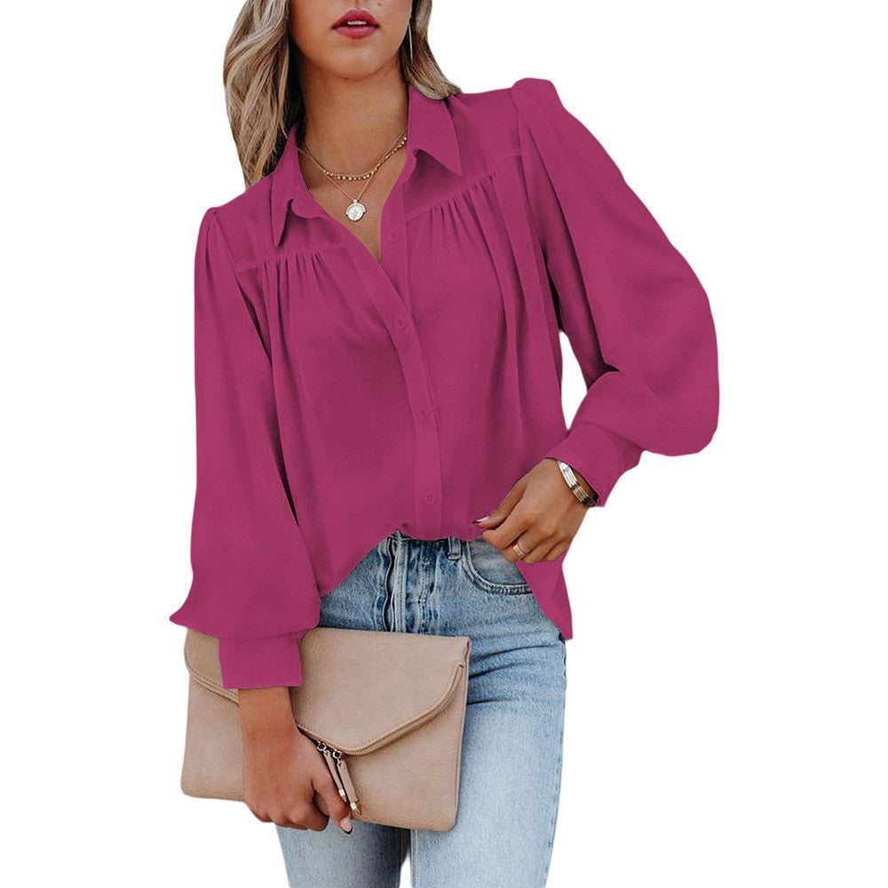 Damer Elegant Blus med Rynkdetaljer Mirla-Eva Jonsson