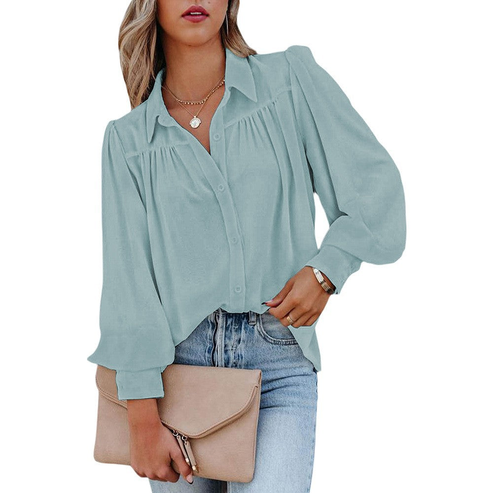 Damer Elegant Blus med Rynkdetaljer Mirla-Eva Jonsson