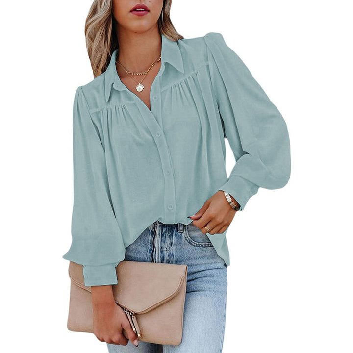 Damer Elegant Blus med Rynkdetaljer Mirla-Eva Jonsson