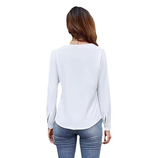 Damer Elegant Blus med Rynkdetaljer Mirla-Eva Jonsson