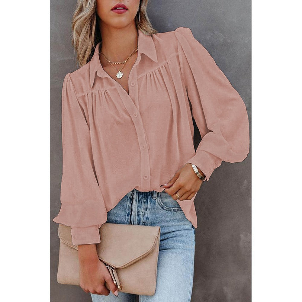 Damer Elegant Blus med Rynkdetaljer Mirla-Eva Jonsson
