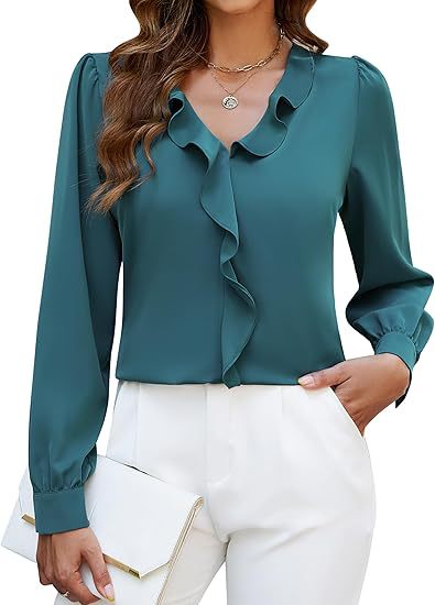 Damer Elegant Blus med Rynkdetaljer Mirla-Eva Jonsson