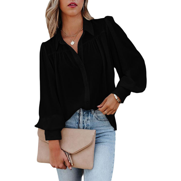 Damer Elegant Blus med Rynkdetaljer Mirla-Eva Jonsson