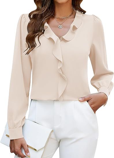 Damer Elegant Blus med Rynkdetaljer Mirla-Eva Jonsson