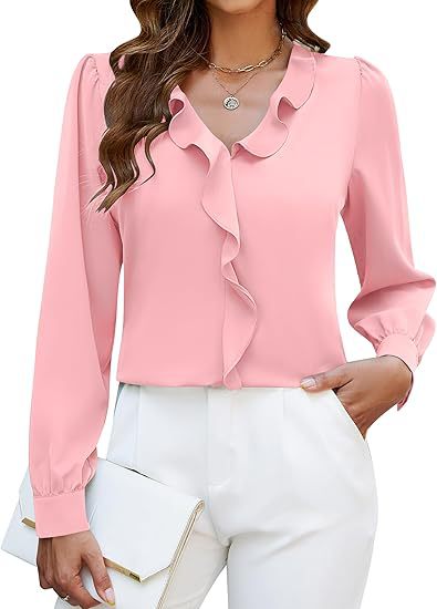 Damer Elegant Blus med Rynkdetaljer Mirla-Eva Jonsson