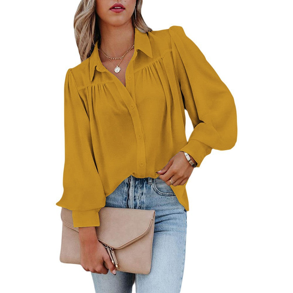Damer Elegant Blus med Rynkdetaljer Mirla-Eva Jonsson