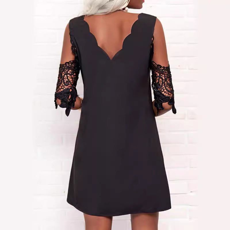 Damer Elegant Blus med Spetsärmar Mirla-Eva Jonsson