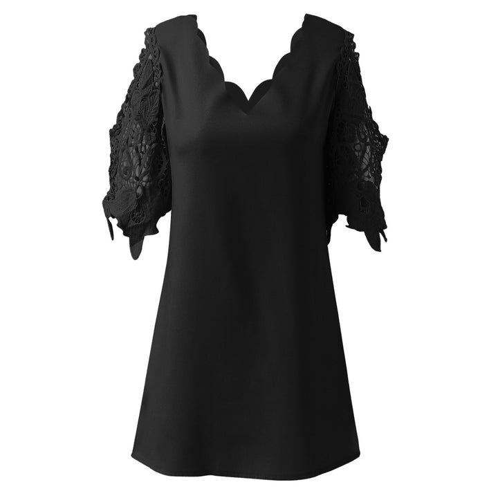 Damer Elegant Blus med Spetsärmar Mirla-Eva Jonsson