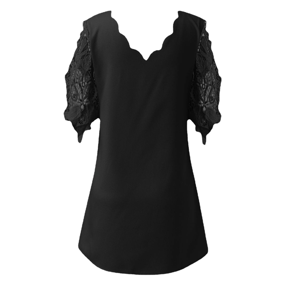 Damer Elegant Blus med Spetsärmar Mirla-Eva Jonsson