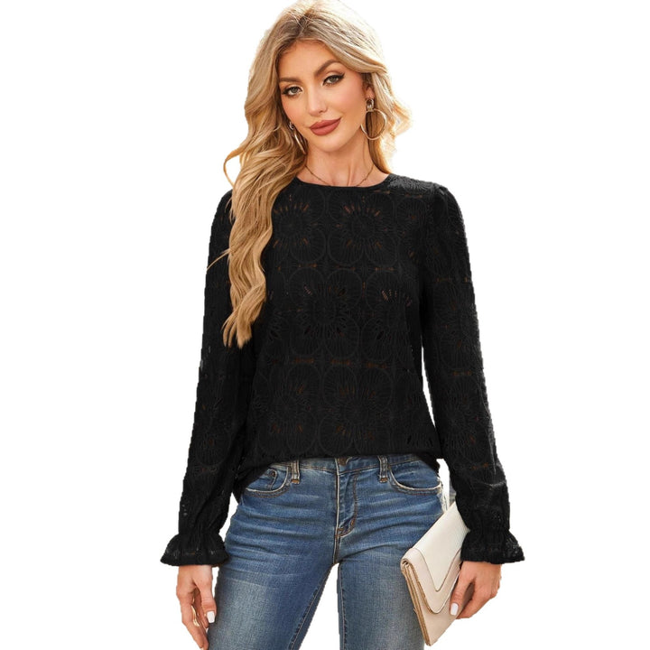 Damer Elegant Blus med Spetsdetaljer Mirla-Eva Jonsson