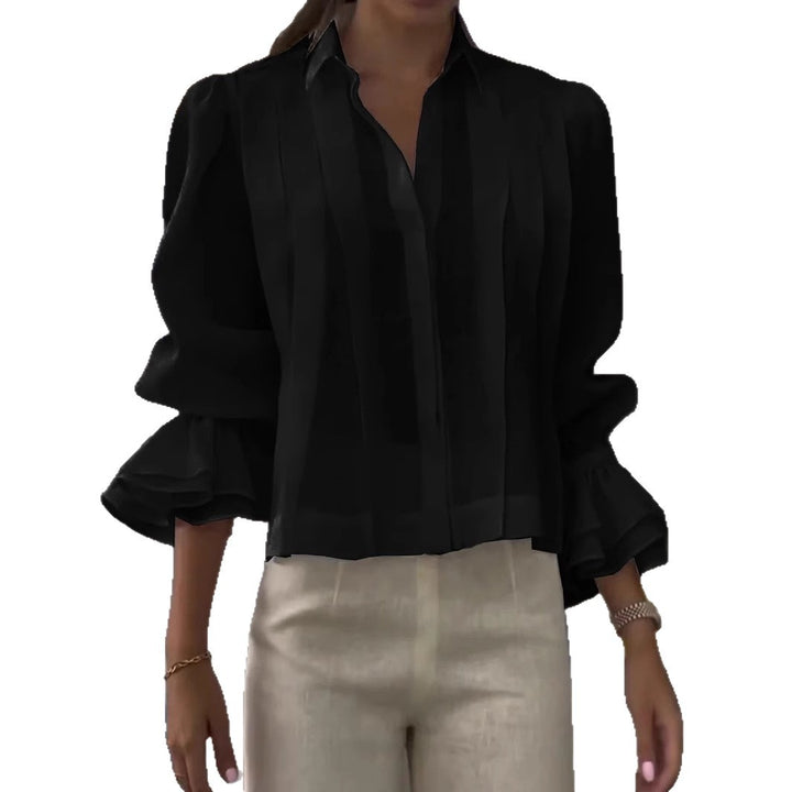 Damer Elegant Blus med Volangkant Mirla-Eva Jonsson