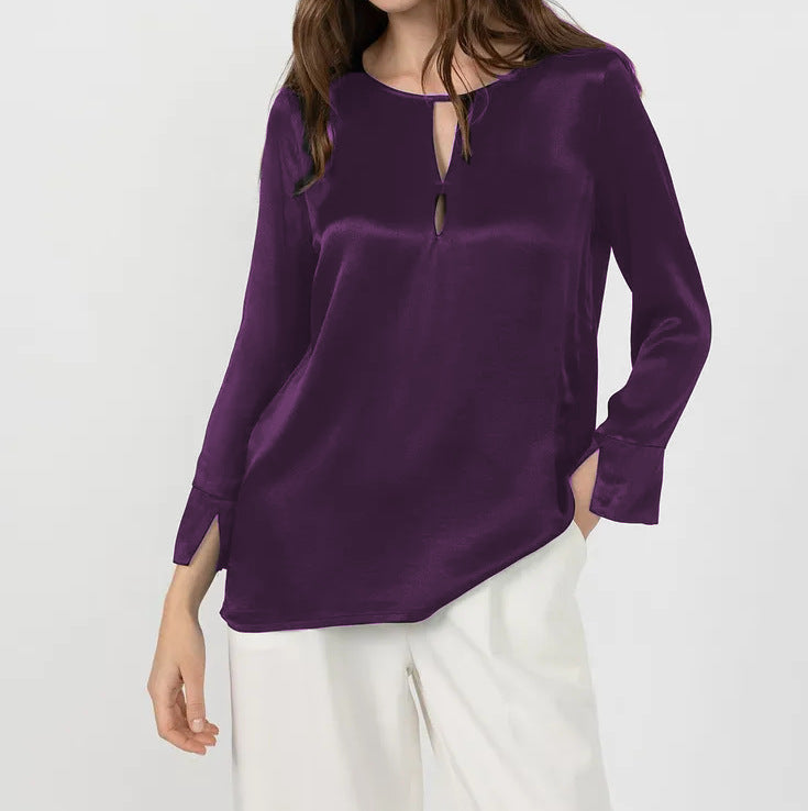 Damer Elegant Blus med innovativt sprunddesign och mysigt material Mirla-Eva Jonsson