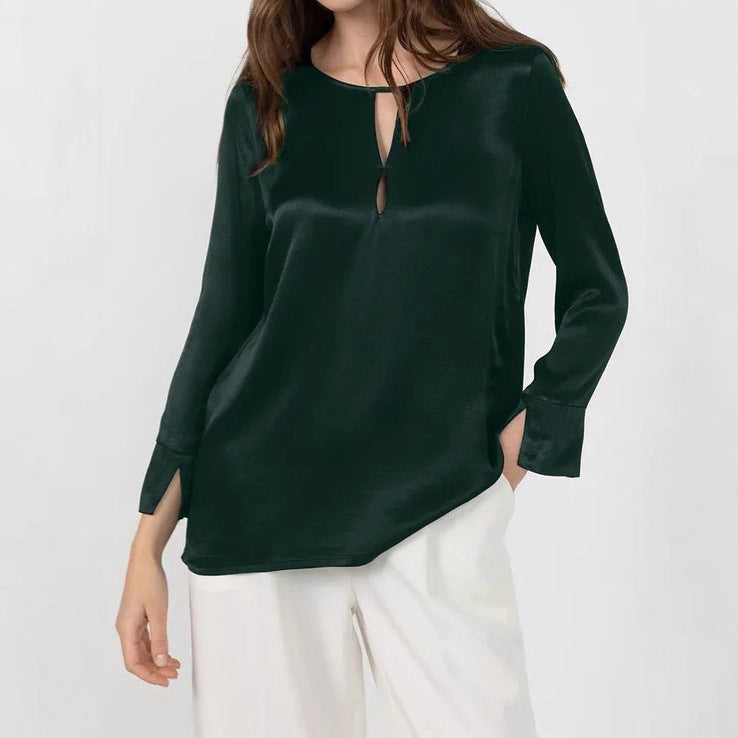 Damer Elegant Blus med innovativt sprunddesign och mysigt material Mirla-Eva Jonsson