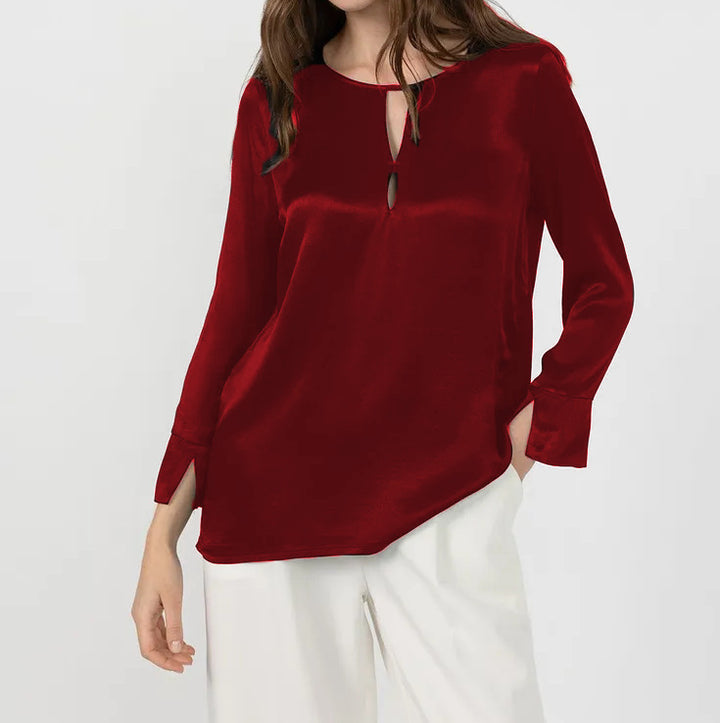 Damer Elegant Blus med innovativt sprunddesign och mysigt material Mirla-Eva Jonsson