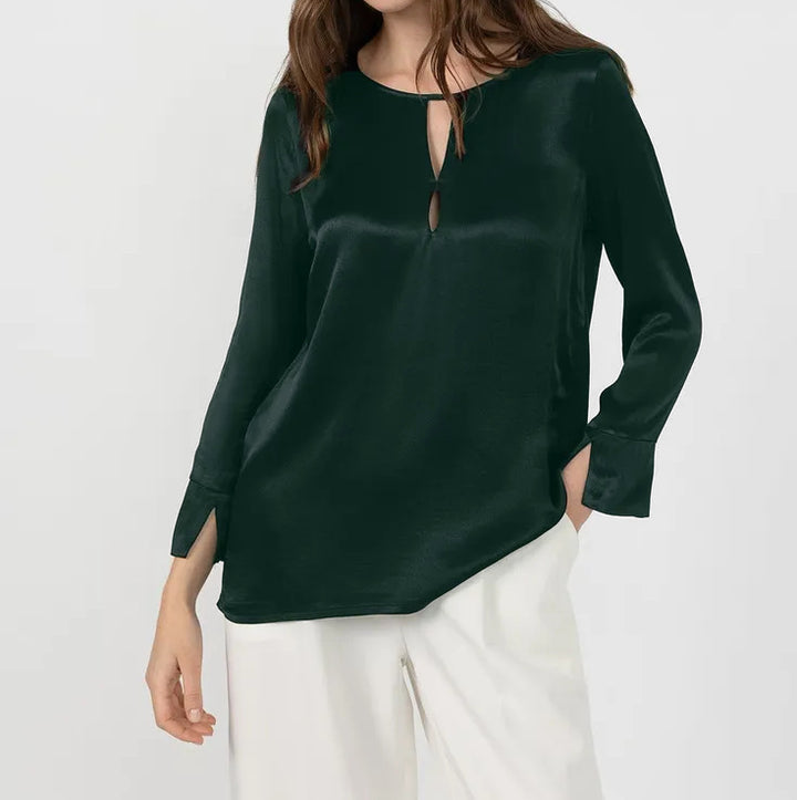 Damer Elegant Blus med innovativt sprunddesign och mysigt material Mirla-Eva Jonsson