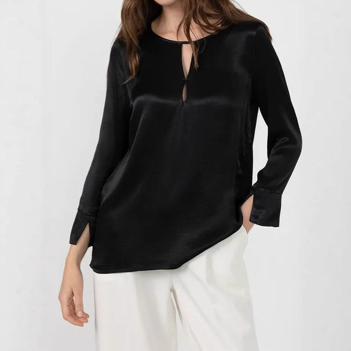 Damer Elegant Blus med innovativt sprunddesign och mysigt material Mirla-Eva Jonsson