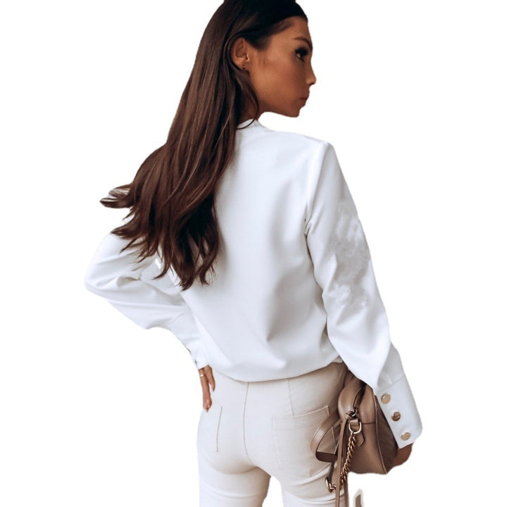 Damer Elegant Blus med metallknappdetaljer Mirla-Eva Jonsson
