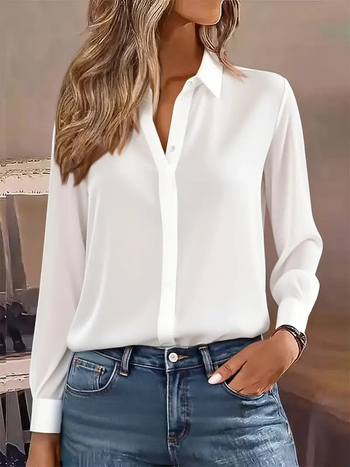 Damer Elegant Blus med modern passform och lång ärm Mirla-Eva Jonsson