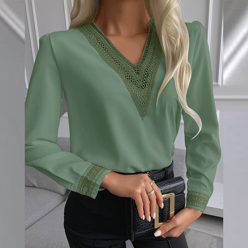 Damer Elegant Blus med raffinerade spetsdetaljer Mirla-Eva Jonsson