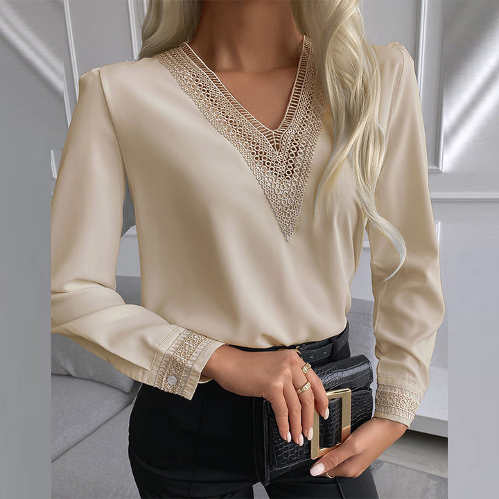Damer Elegant Blus med raffinerade spetsdetaljer Mirla-Eva Jonsson