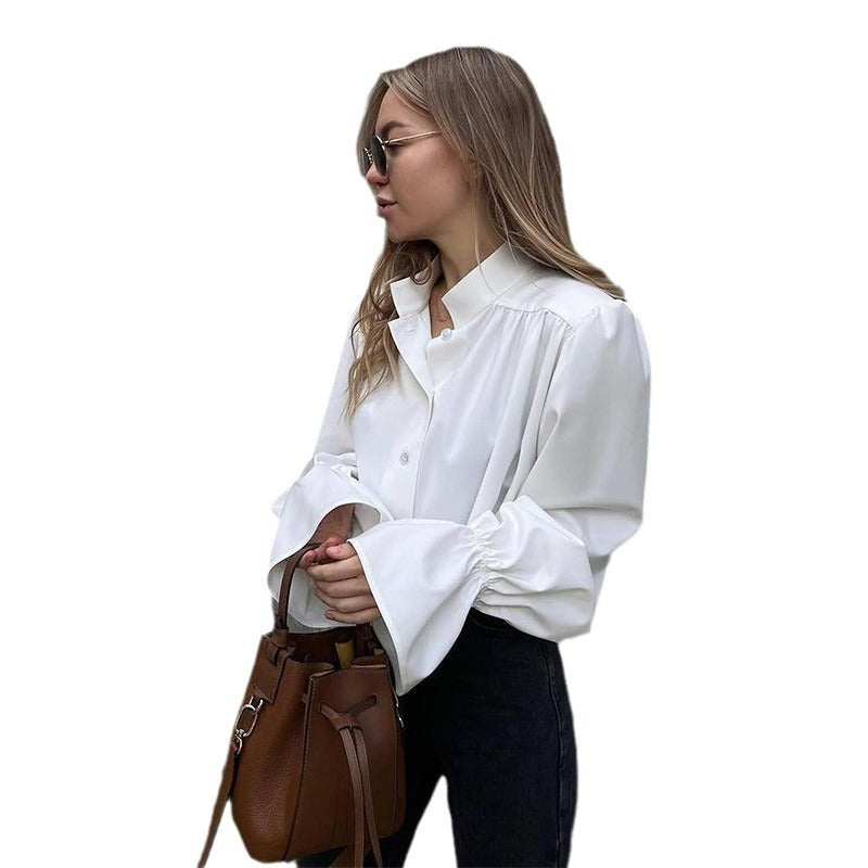 Damer Elegant Blus med voluminösa ärmar Mirla-Eva Jonsson