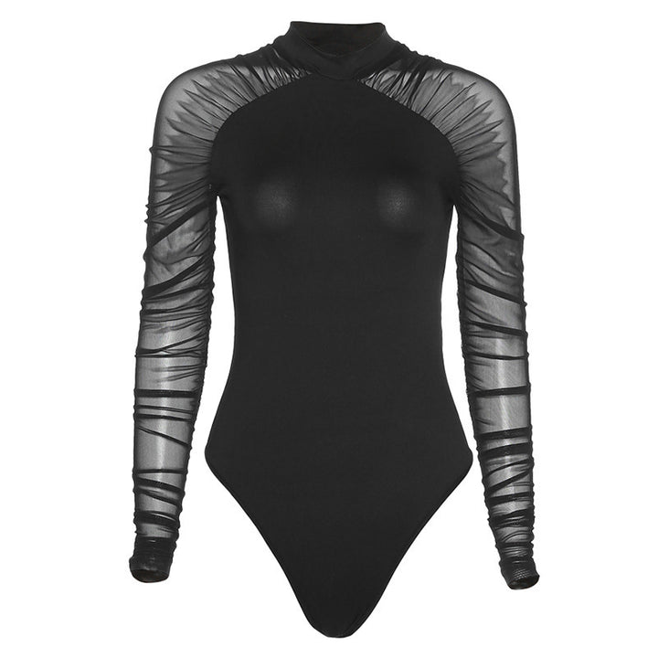Damer Elegant Body med transparenta ärmar och speciella draperingar Mirla-Eva Jonsson