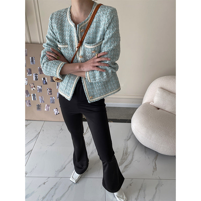 Damer Elegant Boucle Jacka med Dekorativa Knappar Mirla-Eva Jonsson