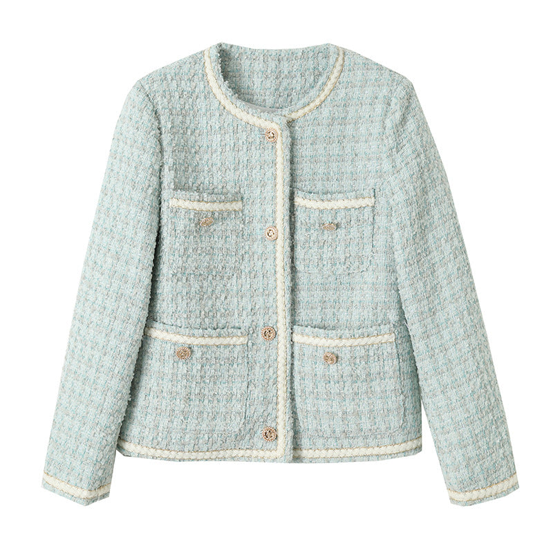 Damer Elegant Boucle Jacka med Dekorativa Knappar Mirla-Eva Jonsson