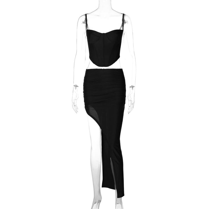 Damer Elegant Bustier-top med asymmetrisk kjol Mirla-Eva Jonsson