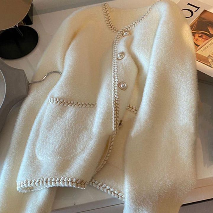 Damer Elegant Cardigan med Pärldekorationer Mirla-Eva Jonsson