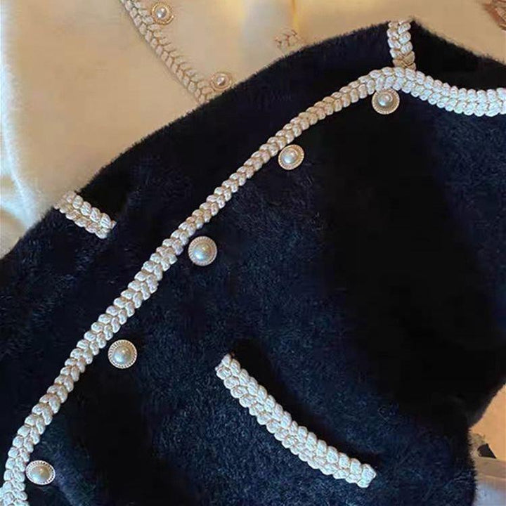 Damer Elegant Cardigan med Pärldekorationer Mirla-Eva Jonsson