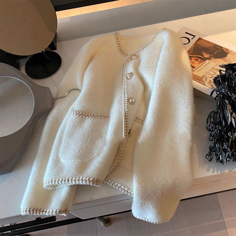 Damer Elegant Cardigan med Pärldekorationer Mirla-Eva Jonsson
