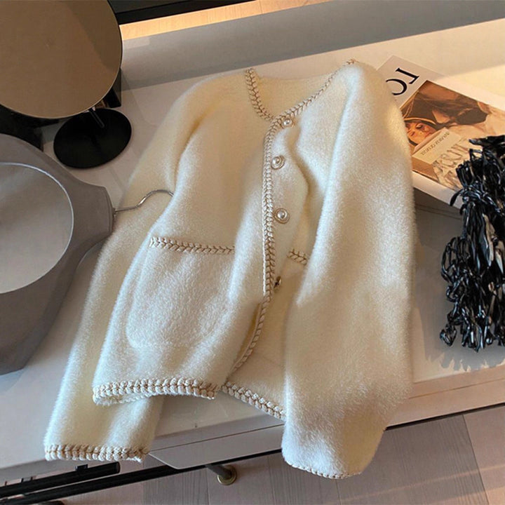 Damer Elegant Cardigan med Pärldekorationer Mirla-Eva Jonsson